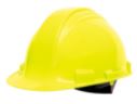 YELLOW HDPE SHELL HARD HAT W/ RATCHET SUSPENSION 