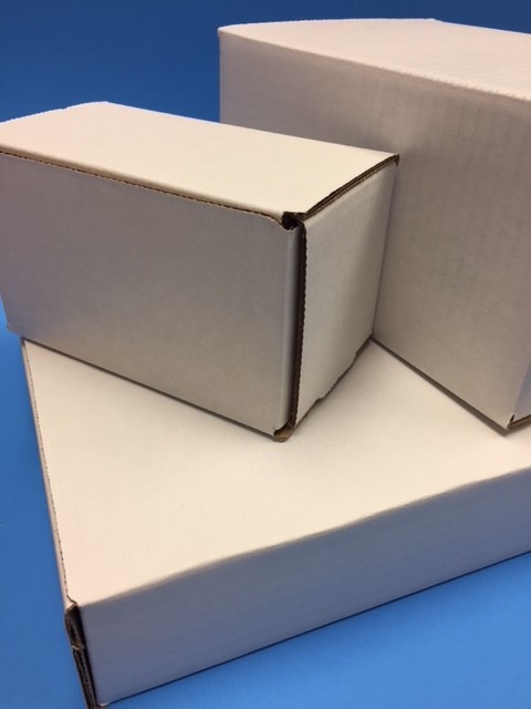 7&quot; - 8&quot; White Corrugated Mailers 